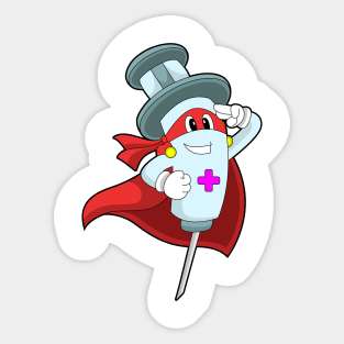 Hero as Nurse with Syringe Sticker